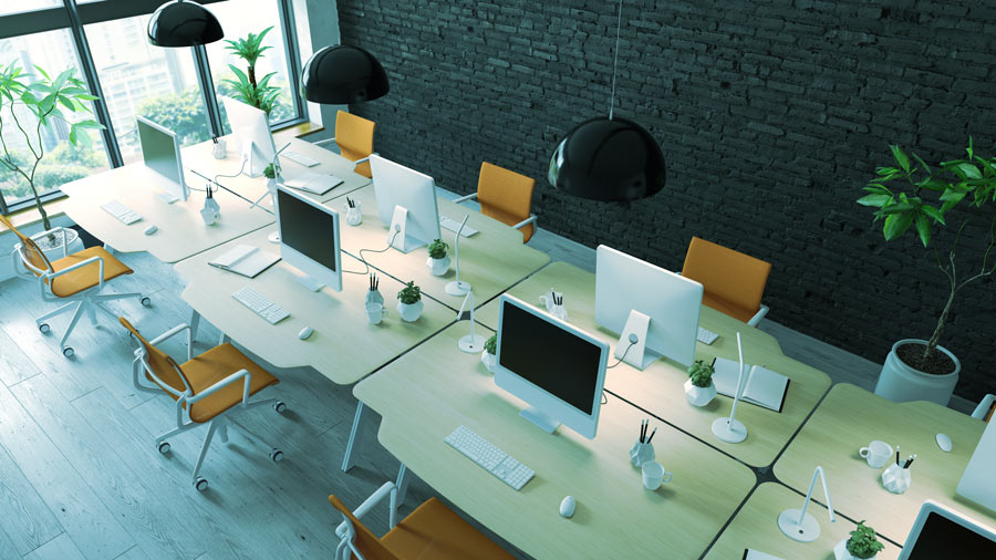 Cleaned Modern Office Room
